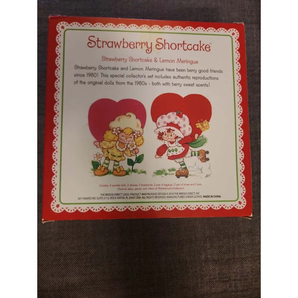 Strawberry Shortcake & Lemon Meringue dolls 2016 NRFB Bridge Direct with pets